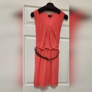 Coral Sleeveless Dress